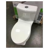 White one piece toilet