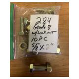 2" Grade 8 bolts with lock nuts