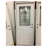 32'LH half light Exterior door w/blk patina