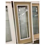 32' LH 15Lite Etched Glass Smooth Fiberglass door