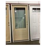 36" 3/4 light Woodgrain Fiberglass door