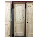 24" x 80" L.H Knotty Pine Arch Top Door