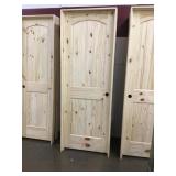 28" x 80" L.H Knotty Pine Arch Top Door