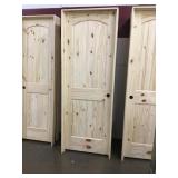 28' x 80' L.H Knotty Pine Arch Top Door