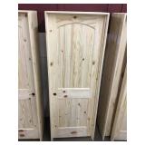 28" x 80" R.H Knotty Pine Arch Top Door