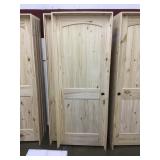 30" x 80" L.H Knotty Pine Arch Top Door