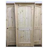 32' x 80' R.H Knotty Pine Arch Top Door