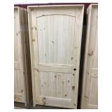 36" x 80" L.H Knotty Pine Arch Top Door