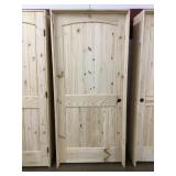 36' x 80' L.H Knotty Pine Arch Top Door