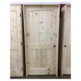 36" x 80" L.H Knotty Pine Arch Top Door