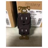 Brown duplex receptacle x 2 boxes