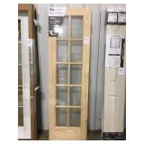 24" Pine Interior Door w/ Glass