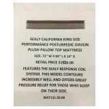 Sealy California King Size Pillow Top Mattress