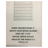 2in White Faux Wood Blinds
