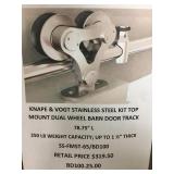 Top Mount Dual Wheel Barn Door Track