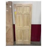 32" 6 Panel Clear Pine Door Slab x 2