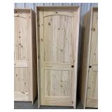 30' x 80' LH Knotty Pine Arch Top Door