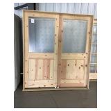 6/0 x 6/8 interior half lite  prehung French door