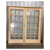 6/0 x 6/8 pine interior prehung French door
