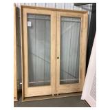 5/0 x 6/8 full view pine interior French door