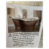 78in extrawide freestanding bathtub.