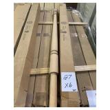 42in oak unfinished baluster x6
