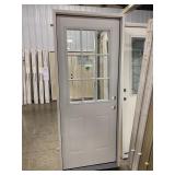 32in x 80in LH Steel Ext 9 Lite Door