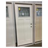 32' LH Patina Leaded Craftsman Ext Door