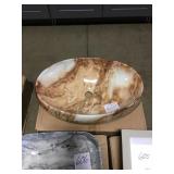 Oval vessel sink