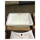 Rectangular porcelain undermount sink