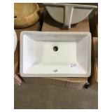 Rectangular Undermount porcelain sink