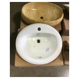Drop in oval sink