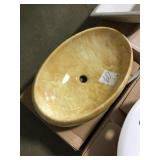 Oval vessel sink