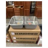 8' Kindred Double Bowl SS Kitchen Sink
