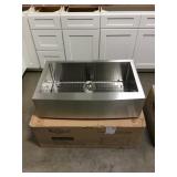 33in farmhouse apron single bowl kitchen sink