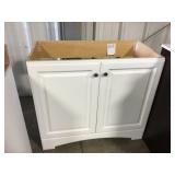 36' White Bath Vanity NO TOP