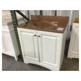 30' White Single Bowl Vanity w/ Top