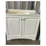 36' White Single Bowl Vanity w/ Top
