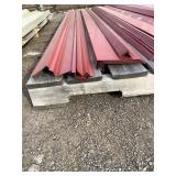 Misc red steel trim accessories sold by the pallet