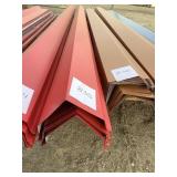 Bundle of red steel outside corners