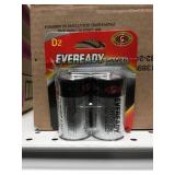 Case of 12 - 2 pack Eveready D batteries x3