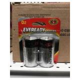 Case of 12 - 2 pack Eveready D batteries x4