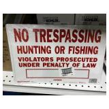 Pack of 12 NO TRESSPASSING Signs x8