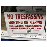 Pack of 12 NO TRESSPASSING Signs x7