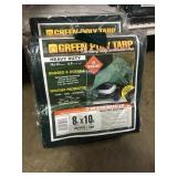 8ft x 10ft Green Poly Tarp x3