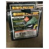 8ft x 10ft Green Poly Tarp x3