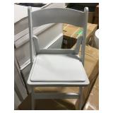 White Resin Chair w/Cushion Seat x4