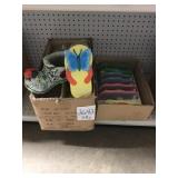 Garden Boot Decor & Stone Flip Flops x16