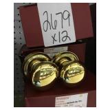 Brass Privacy Knobs x 12