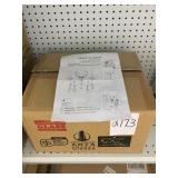 2 Light Clear Crystal Silver Sconce